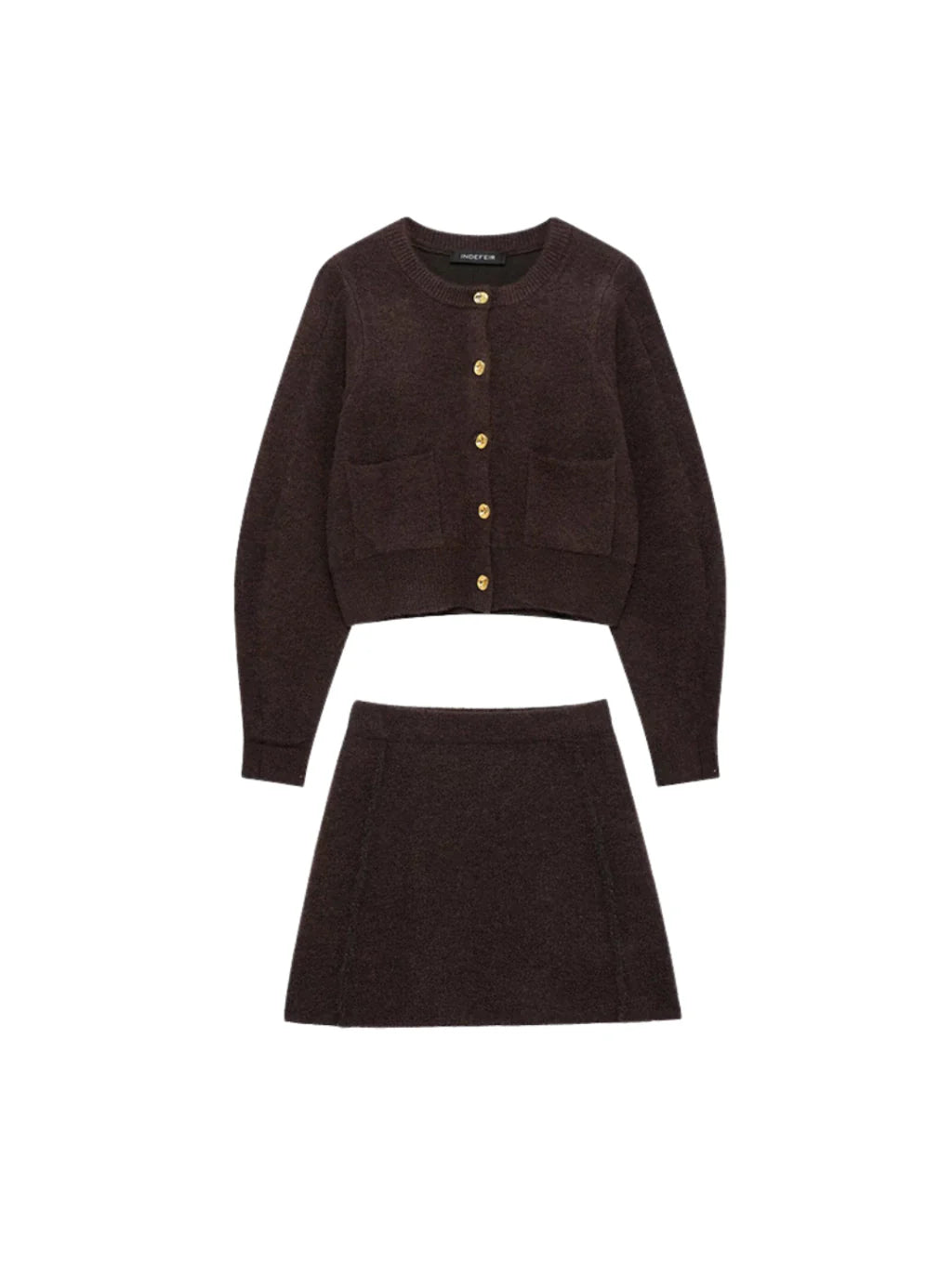 Conjunto Tricô Suêter e Saia