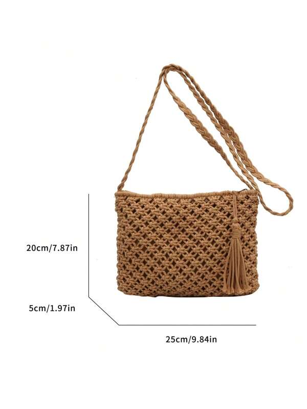 Bolsa Transversal de Crochê