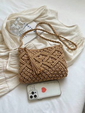 Bolsa Transversal de Crochê