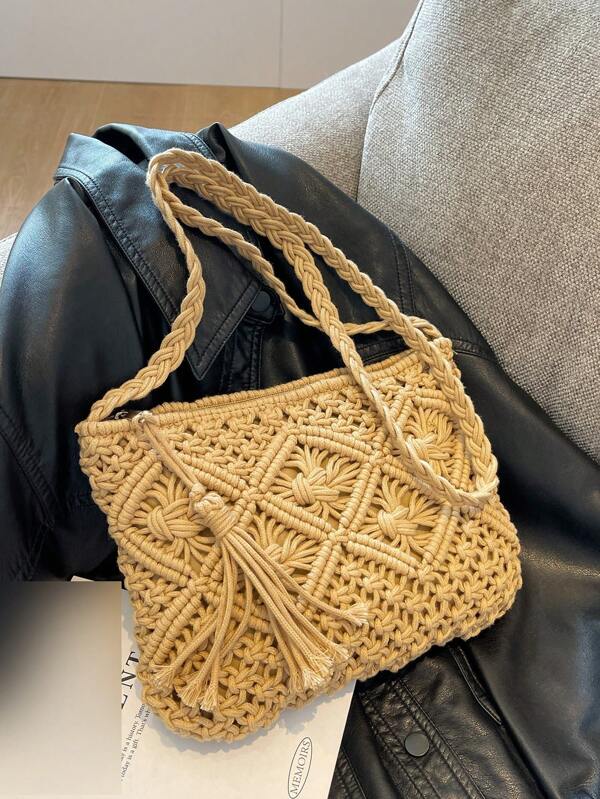 Bolsa Transversal de Crochê