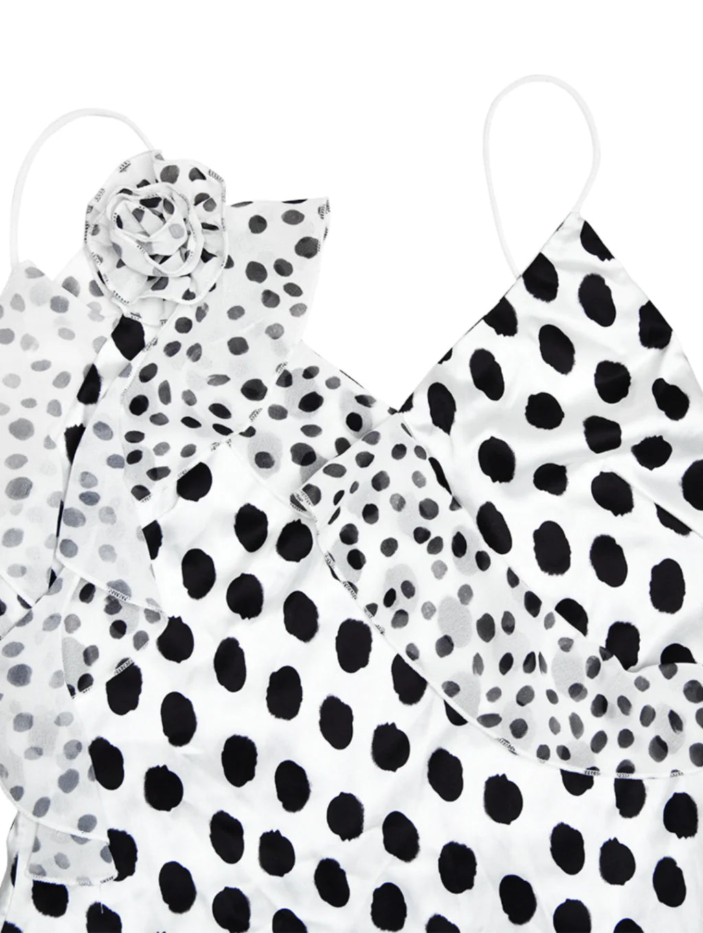 Vestido Longo com Estampa Poá