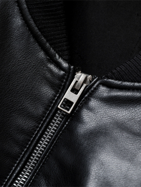 Jaqueta Bomber de Couro Sintético