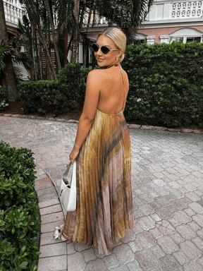 Vestido Longo Plissado - Essence