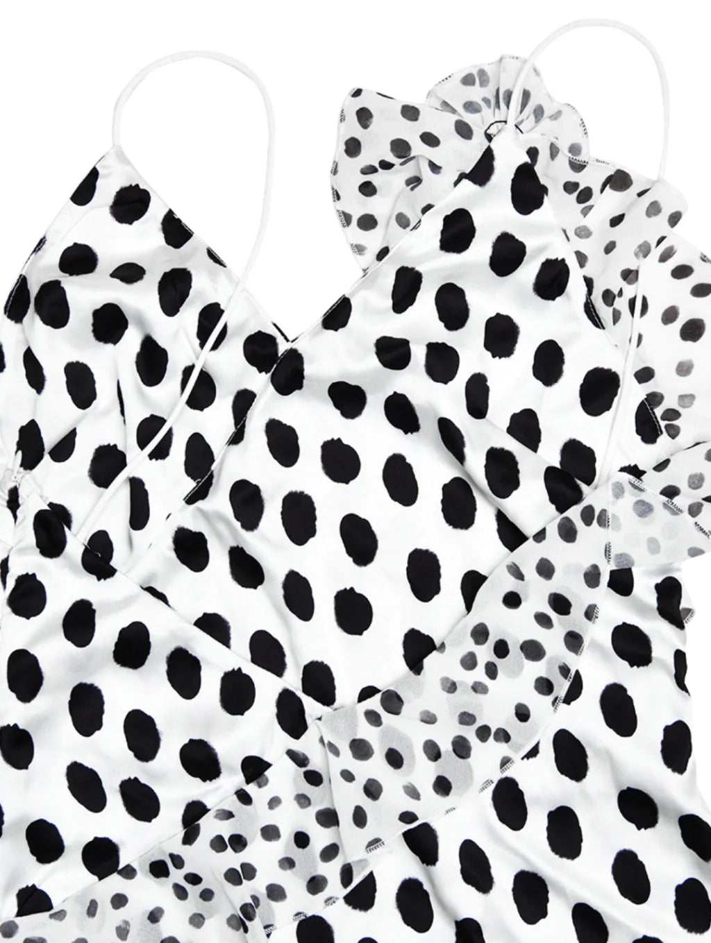 Vestido Longo com Estampa Poá