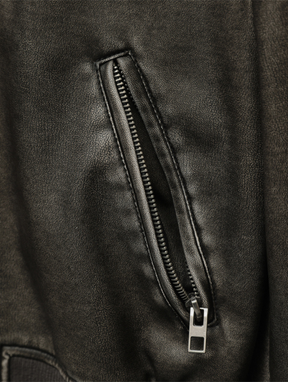 Jaqueta Bomber de Couro Sintético