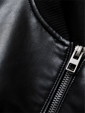 Jaqueta Bomber de Couro Sintético