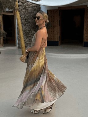 Vestido Longo Plissado - Essence