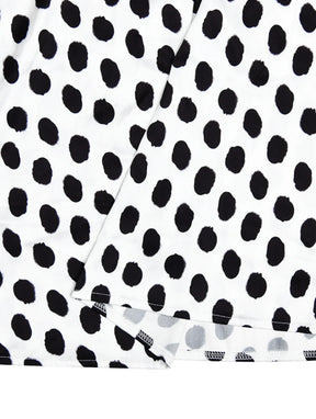 Vestido Longo com Estampa Poá