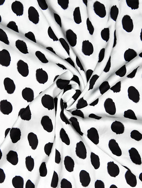 Vestido Longo com Estampa Poá