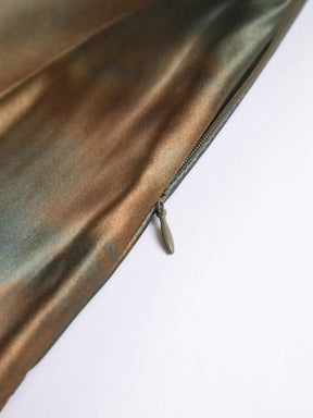 Vestido Longo de Cetim Aberto nas Cotas - Neptune