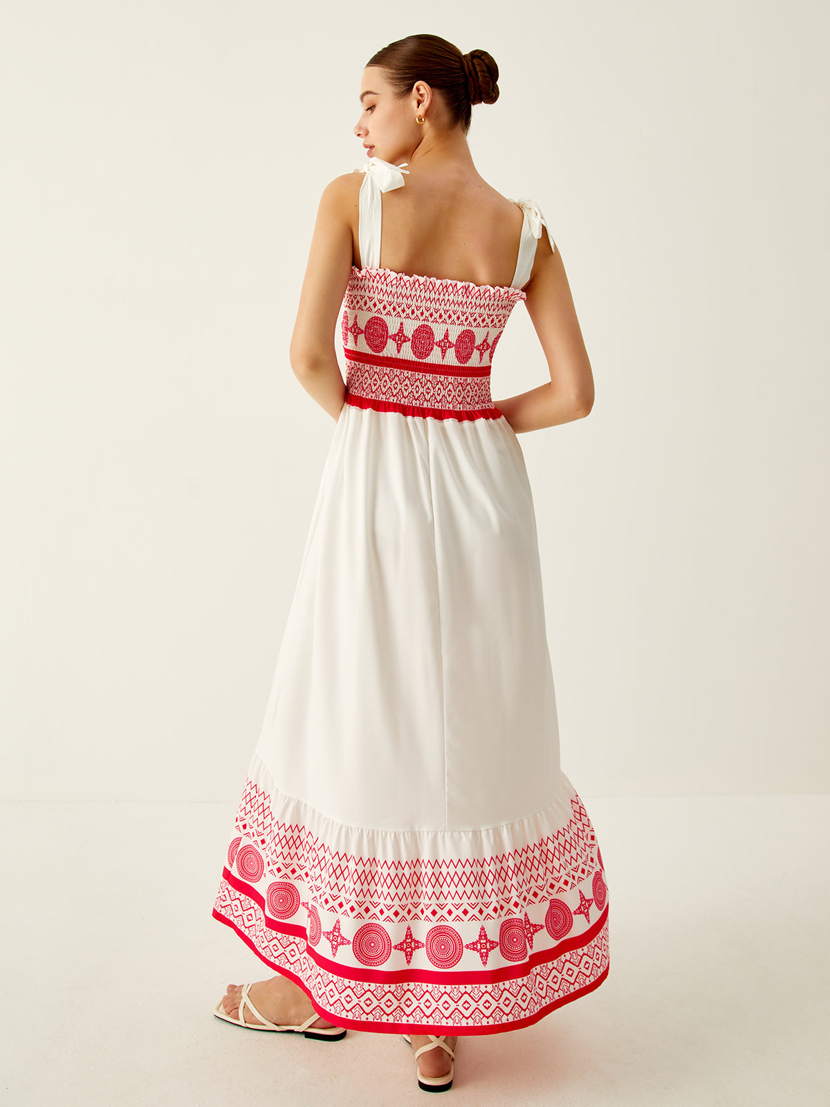 Vestido Longo Elástico Estampado - Bohêmia