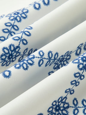 Conjunto de Saia Estampada com Amarração nas Costas