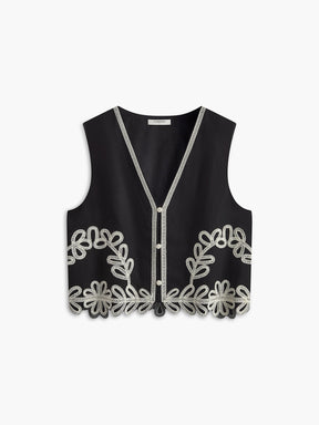 Conjunto Bordado sem Mangas