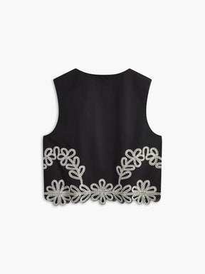 Conjunto Bordado sem Mangas