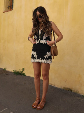 Conjunto Bordado sem Mangas