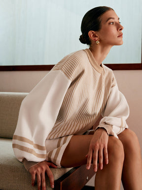 Conjunto de Suéter Listrado