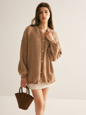 Cardigan Macio e Solto com Botões