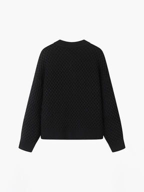 Cardigan com Botões Geometricos