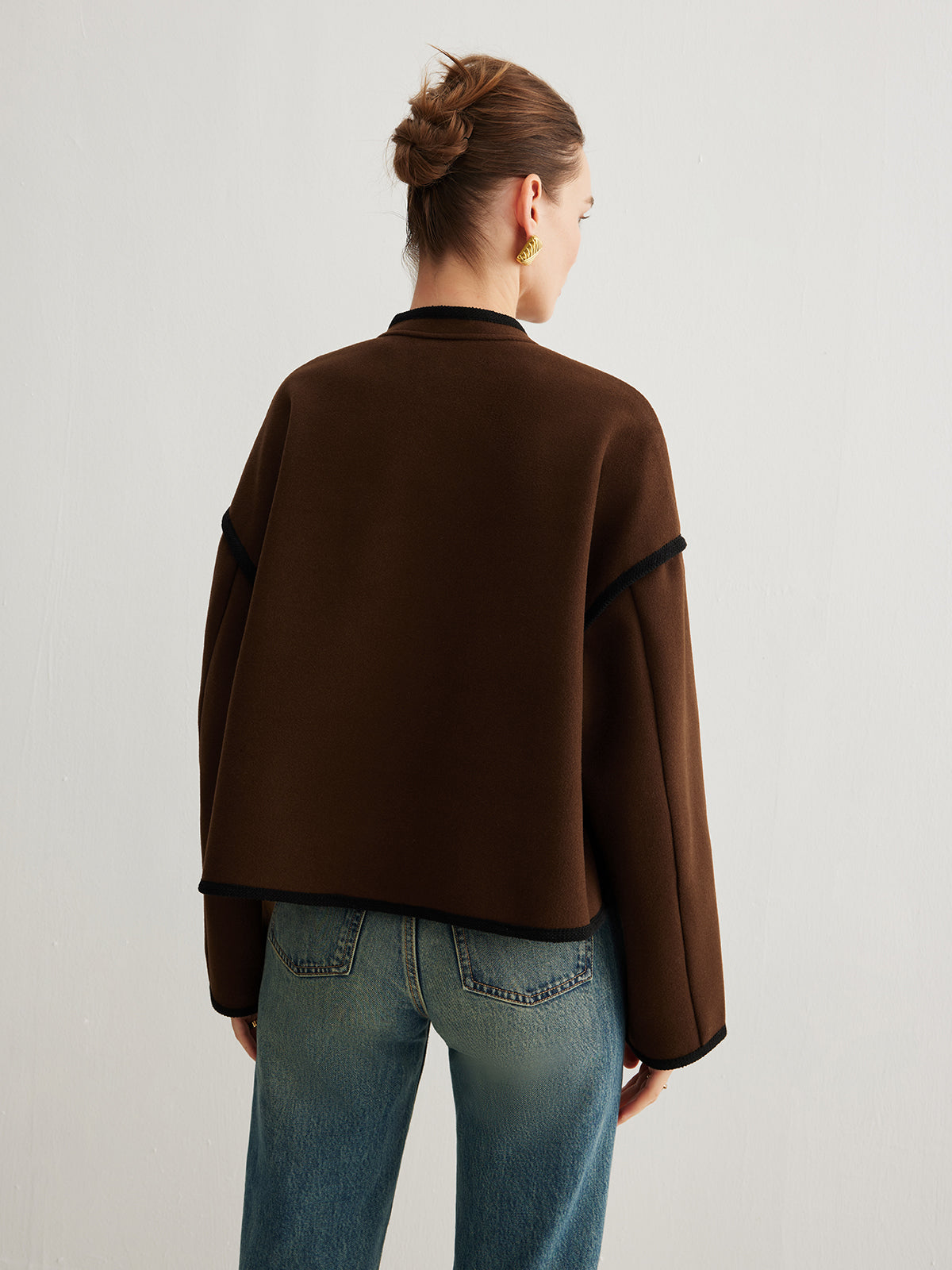 Jaqueta Minimalista de Tweed