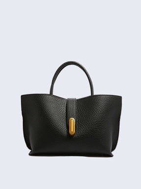 Bolsa de Couro Texturizada com Alça Superior - Divine