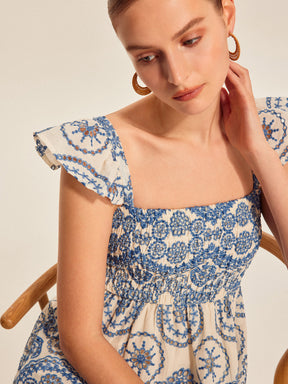 Vestido Longo Boho com Recorte nas Costas