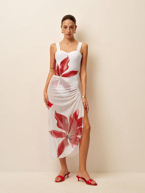 Conjunto de Maiô e Saída de Praia - Flower