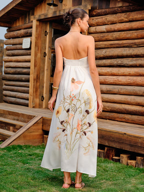 Vestido Floral Sem Alças