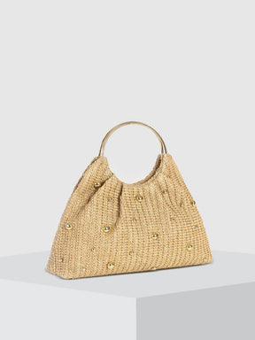 Bolsa Hobo de Crochê com Miçangas