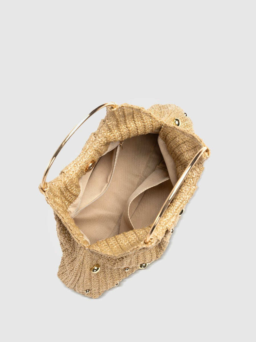 Bolsa Hobo de Crochê com Miçangas