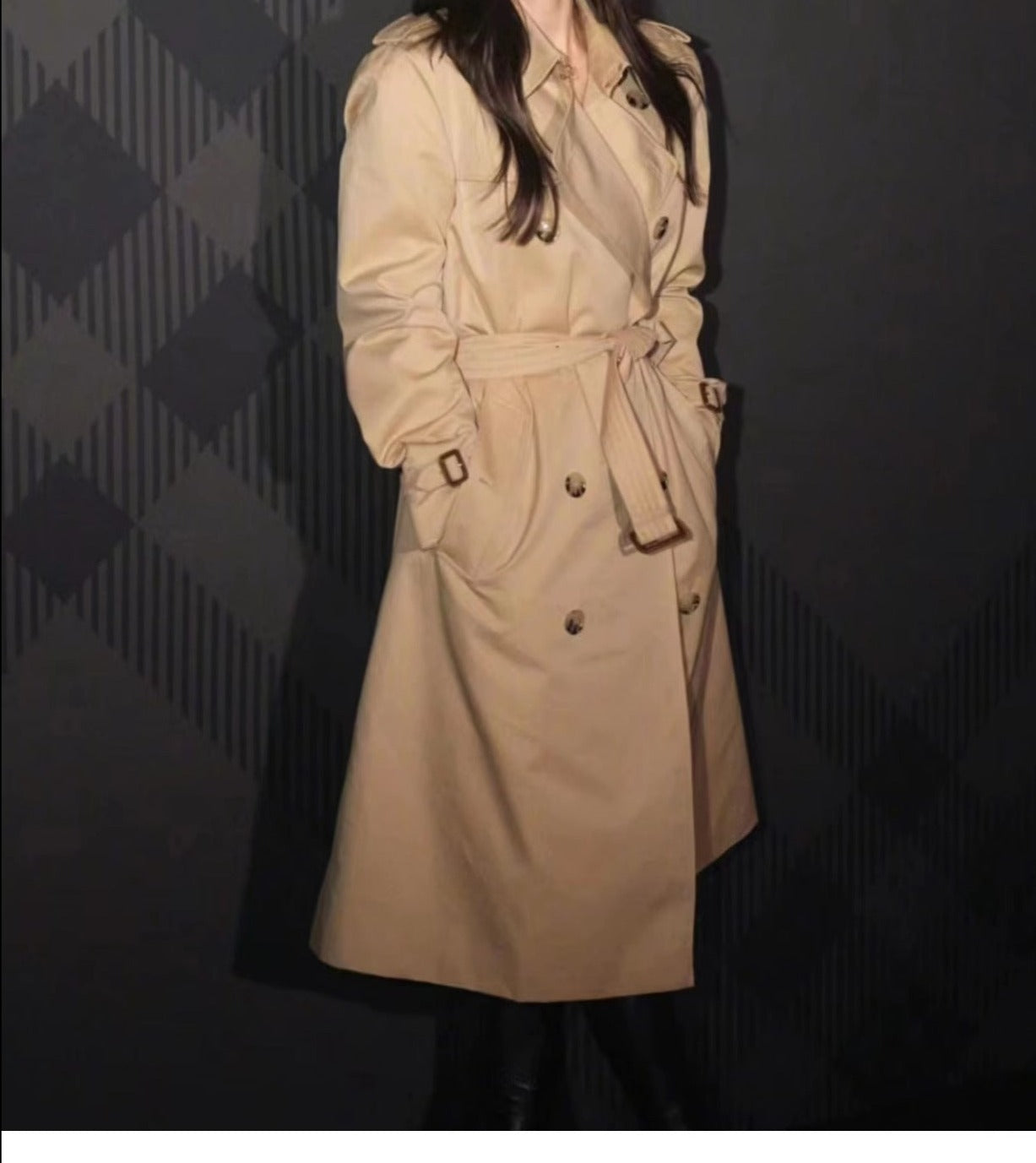 Casaco Longo Trench com Cinto