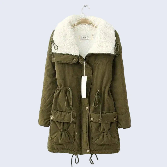 Jaqueta Parka Peluciada Impermeável