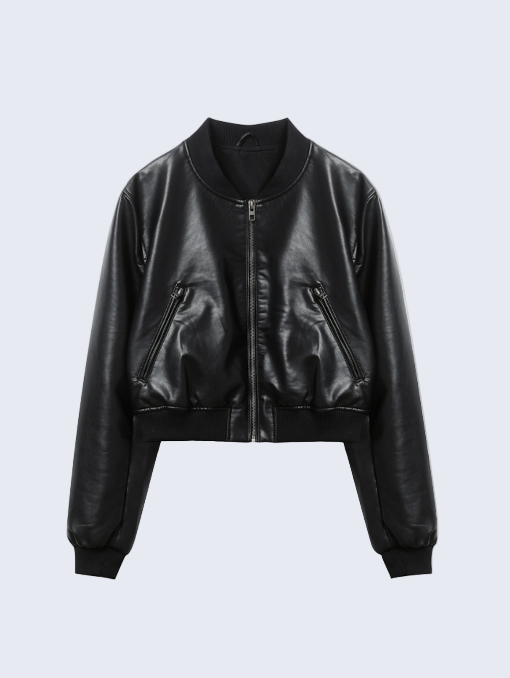 Jaqueta Bomber de Couro Sintético