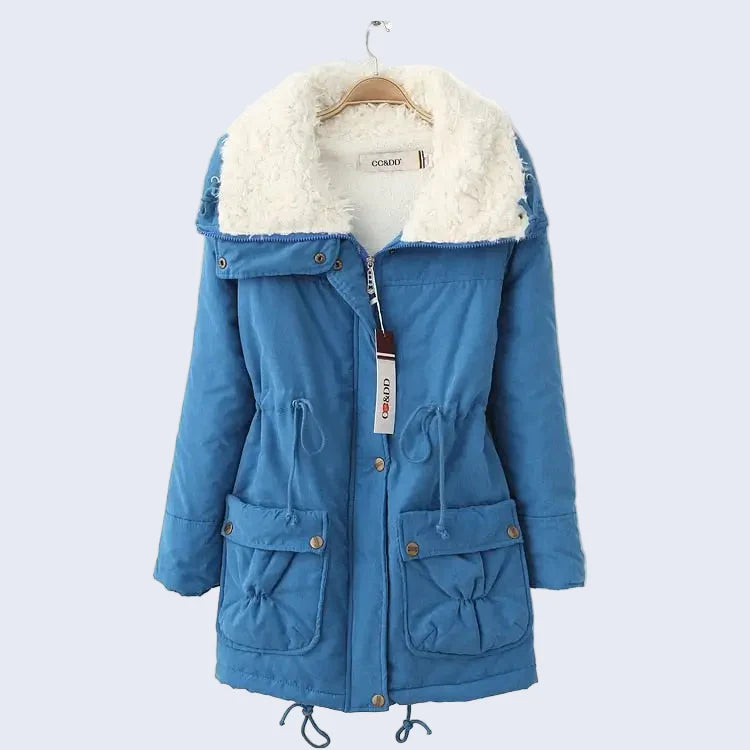 Jaqueta Parka Peluciada Impermeável