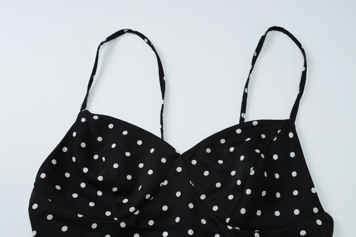 Vestido Longo com Estampa Poá - Lunaire