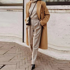 Casaco Feminino Longo de Lã Batida - Lily