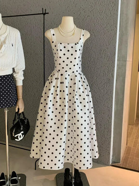 Vestido Longo com Estampa Poá - Brigitte