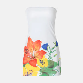 Vestido Curto com Estampa Floral - Orchid