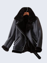 Jaqueta de Couro Forrada em Lã