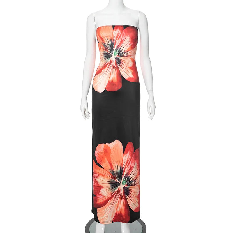 Vestido Longo Estampa com Flores - Blossom