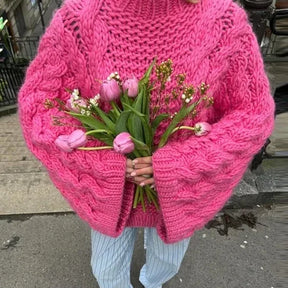 Suéter Trançado de Tricô