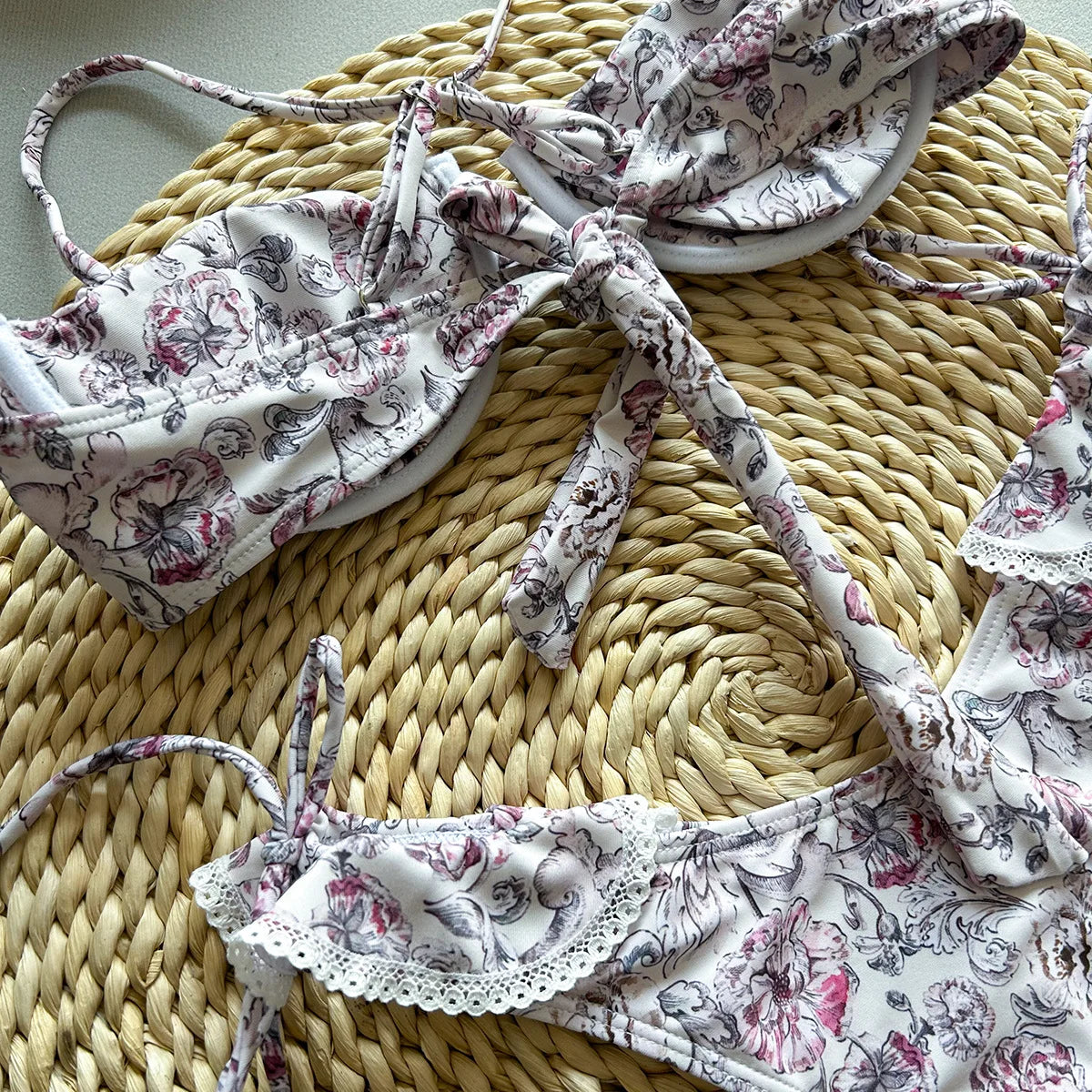 Biquíni Floral Plissado - Maiolot