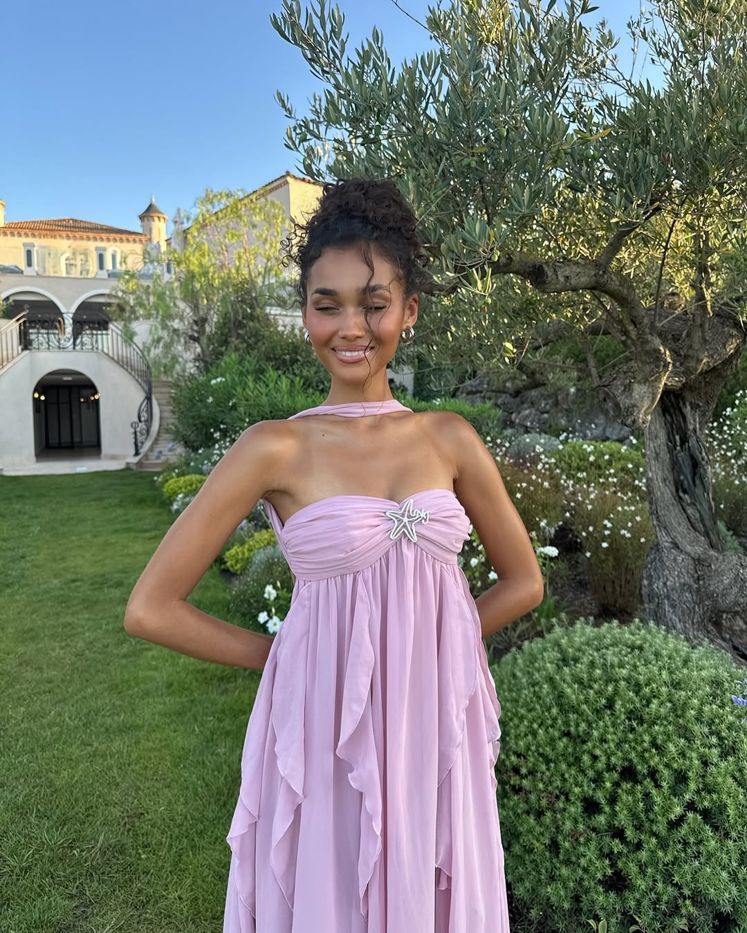 Vestido Longo com Babados e Sem Alça - Estela