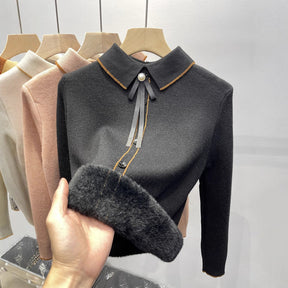 Suéter Peluciado Gola Polo - Comfy