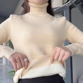 Suéter de Inverno Feminino com Gola Alta