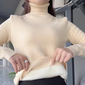 Suéter de Inverno Feminino com Gola Alta