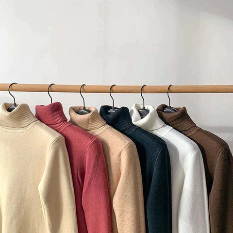 Suéter de Inverno Feminino com Gola Alta