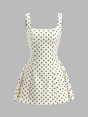 Vestido Curto com Estampa Polka - Lace
