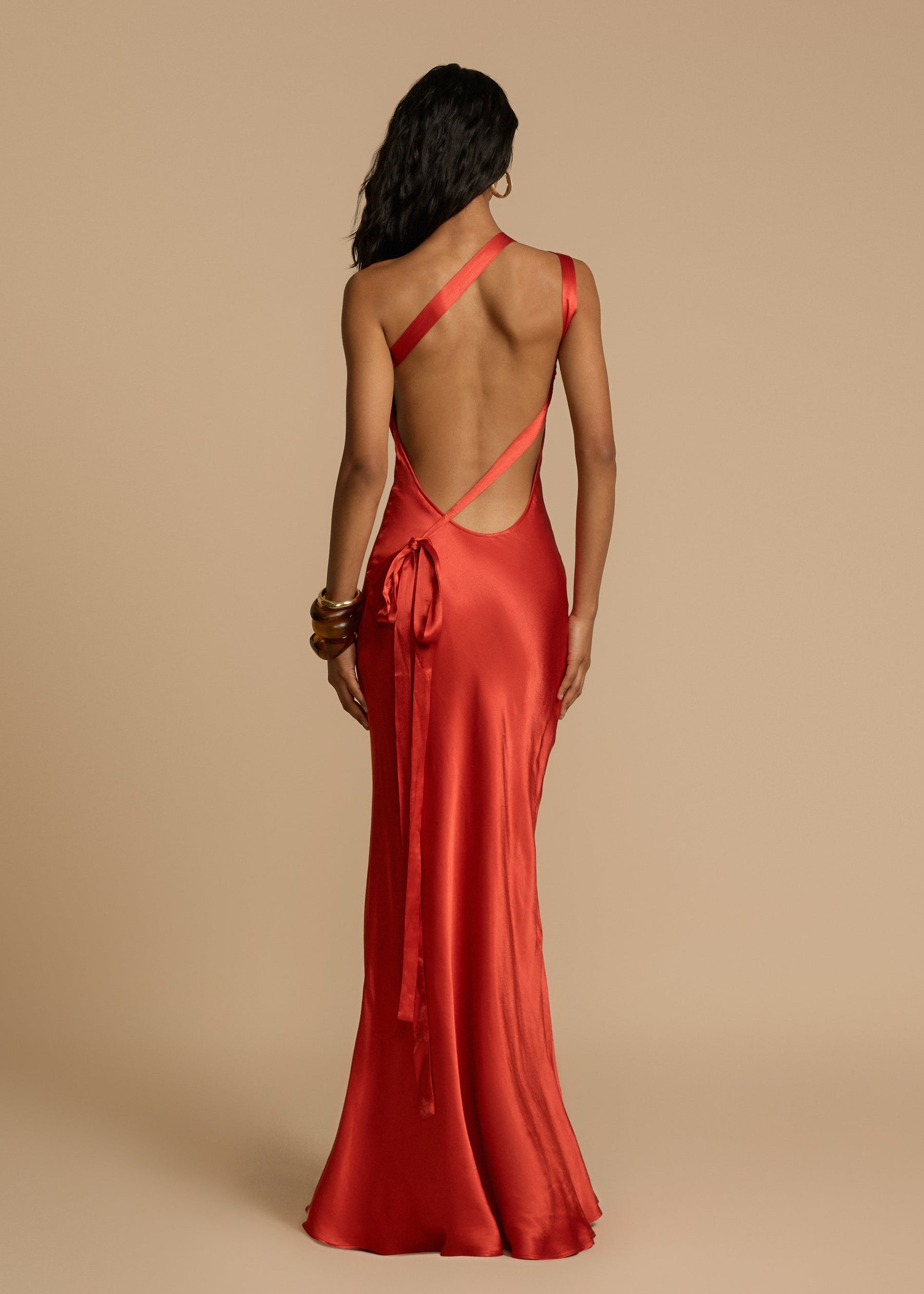 Vestido Longo de Cetim - Moonligth