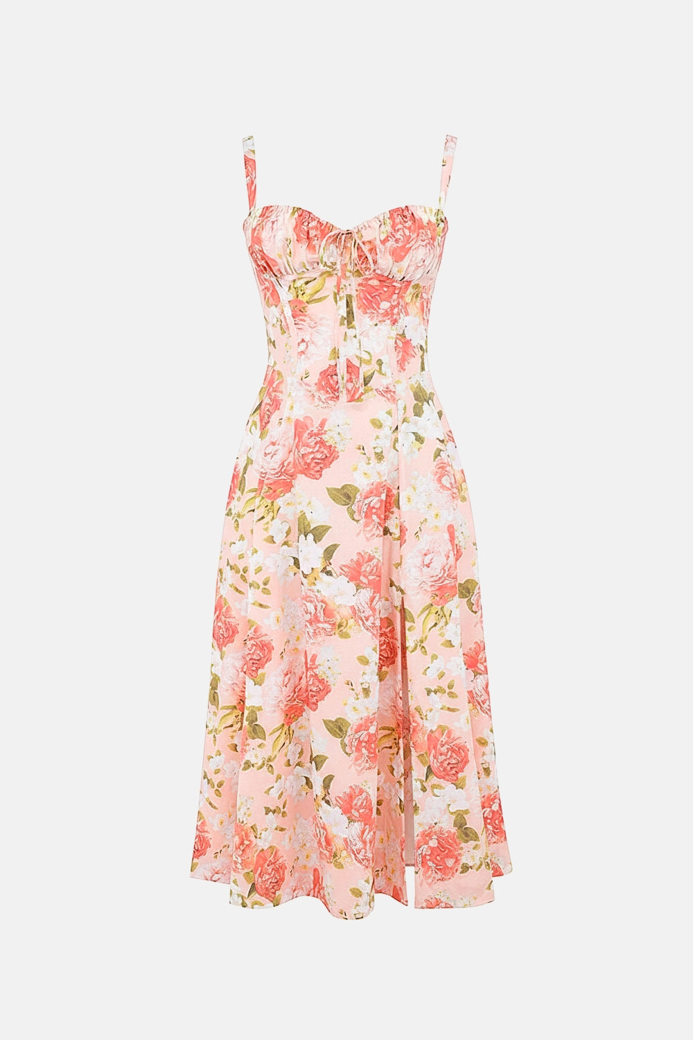 Vestido Floral com Decote Corset - Florence